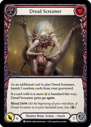 Dread Screamer (Red) [MON141] (Monarch)  1st Edition Normal
