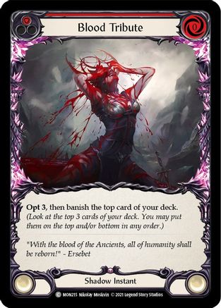 Blood Tribute (Red) [U-MON215-RF] (Monarch Unlimited)  Unlimited Rainbow Foil