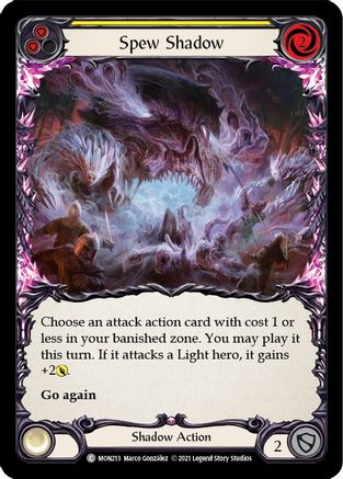 Spew Shadow (Yellow) [U-MON213-RF] (Monarch Unlimited)  Unlimited Rainbow Foil