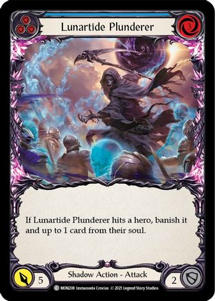 Lunartide Plunderer (Blue) [U-MON208-RF] (Monarch Unlimited)  Unlimited Rainbow Foil