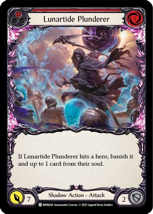 Lunartide Plunderer (Red) [MON206-RF] (Monarch)  1st Edition Rainbow Foil