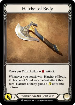 Hatchet of Body [BOL003] (Monarch Boltyn Blitz Deck)