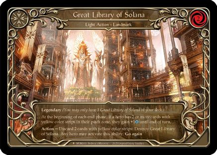 Great Library of Solana [MON000-CF] (Monarch)  1st Edition Cold Foil