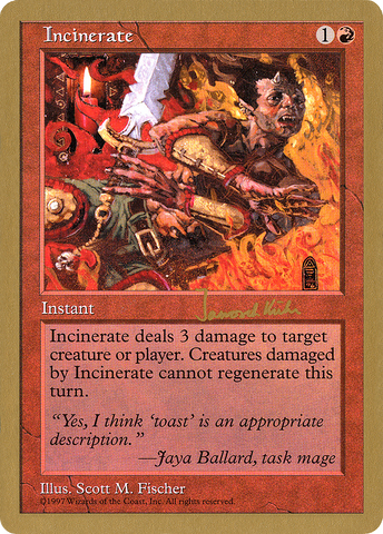 Incinerate (Janosch Kuhn) [World Championship Decks 1997]