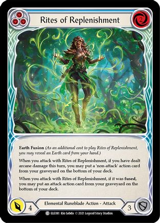 Rites of Replenishment (Blue) [U-ELE081] (Tales of Aria Unlimited)  Unlimited Rainbow Foil