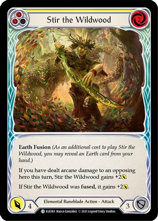 Stir the Wildwood (Yellow) [ELE083] (Tales of Aria)  1st Edition Normal