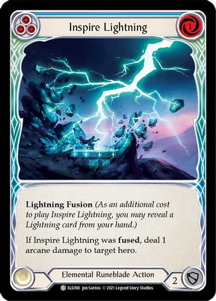 Inspire Lightning (Blue) [ELE090] (Tales of Aria)  1st Edition Rainbow Foil