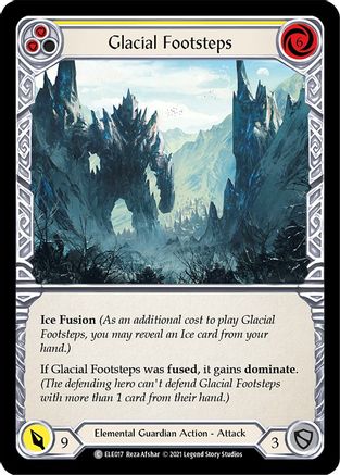 Glacial Footsteps (Yellow) [ELE017] (Tales of Aria)  1st Edition Rainbow Foil