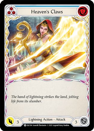 Heaven's Claws (Blue) [U-ELE194] (Tales of Aria Unlimited)  Unlimited Rainbow Foil