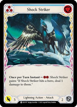Shock Striker (Blue) [ELE197] (Tales of Aria)  1st Edition Rainbow Foil