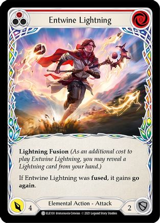 Entwine Lightning (Red) [ELE100] (Tales of Aria)  1st Edition Rainbow Foil