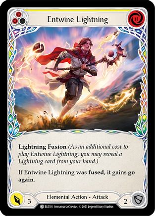 Entwine Lightning (Yellow) [ELE101] (Tales of Aria)  1st Edition Rainbow Foil
