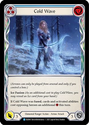 Cold Wave (Blue) [ELE040] (Tales of Aria)  1st Edition Rainbow Foil