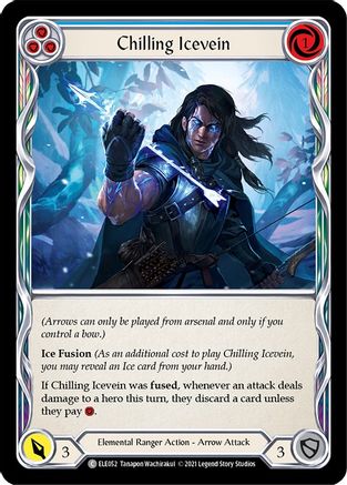 Chilling Icevein (Blue) [ELE052] (Tales of Aria)  1st Edition Rainbow Foil