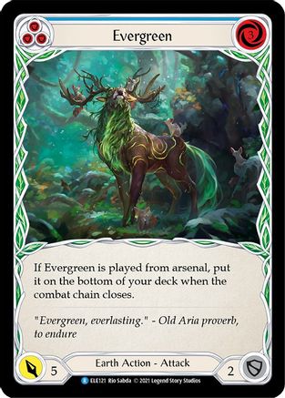 Evergreen (Blue) [U-ELE121] (Tales of Aria Unlimited)  Unlimited Rainbow Foil