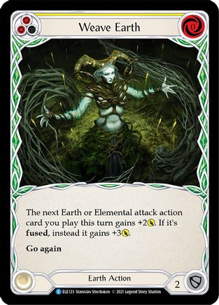 Weave Earth (Yellow) [U-ELE123] (Tales of Aria Unlimited)  Unlimited Rainbow Foil