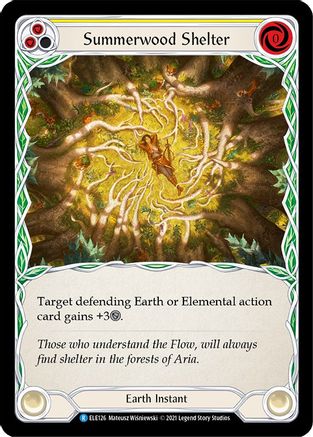 Summerwood Shelter (Yellow) [ELE126] (Tales of Aria)  1st Edition Rainbow Foil