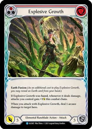 Explosive Growth (Red) [ELE067] (Tales of Aria)  1st Edition Normal