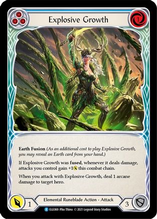 Explosive Growth (Blue) [ELE069] (Tales of Aria)  1st Edition Normal