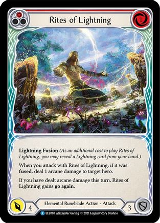Rites of Lightning (Red) [U-ELE070] (Tales of Aria Unlimited)  Unlimited Rainbow Foil