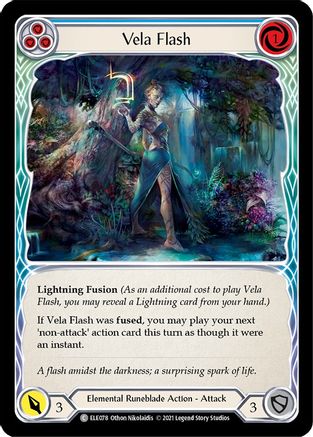 Vela Flash (Blue) [U-ELE078] (Tales of Aria Unlimited)  Unlimited Rainbow Foil