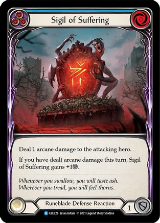 Sigil of Suffering (Blue) [U-ELE229] (Tales of Aria Unlimited)  Unlimited Rainbow Foil