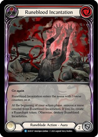 Runeblood Incantation (Red) [EVR107] (Everfest)  1st Edition Extended Art Rainbow Foil