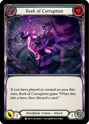 Reek of Corruption (Blue) [EVR115] (Everfest)  1st Edition Rainbow Foil