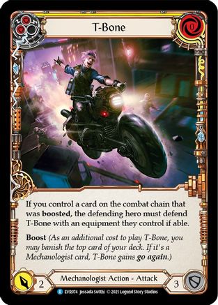 T-Bone (Yellow) [EVR074] (Everfest)  1st Edition Rainbow Foil