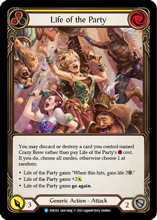 Life of the Party (Yellow) [EVR162] (Everfest)  1st Edition Rainbow Foil