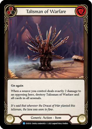 Talisman of Warfare [EVR193] (Everfest)  1st Edition Normal