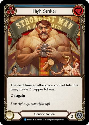 High Striker (Blue) [EVR166] (Everfest)  1st Edition Rainbow Foil