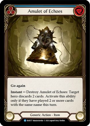 Amulet of Echoes [EVR177] (Everfest)  1st Edition Cold Foil