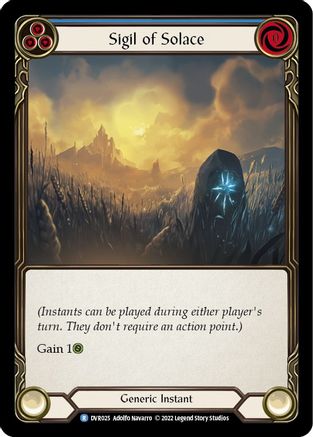 Sigil of Solace (Blue) [DVR025] (Classic Battles: Rhinar vs Dorinthea)