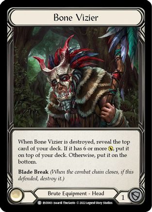 Bone Vizier [RVD003] (Classic Battles: Rhinar vs Dorinthea)  Rainbow Foil