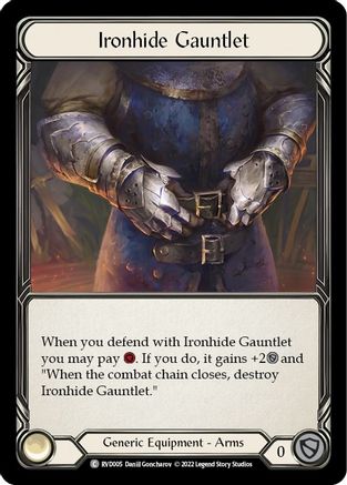 Ironhide Gauntlet [RVD005] (Classic Battles: Rhinar vs Dorinthea)  Rainbow Foil