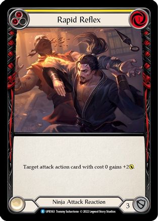 Rapid Reflex (Yellow) [UPR163] (Uprising)  Rainbow Foil