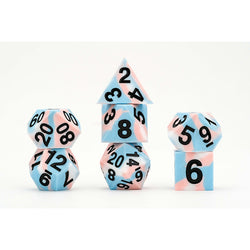 Fan Roll Sharp Edge Silicone Rubber Dice Set: PRIDE