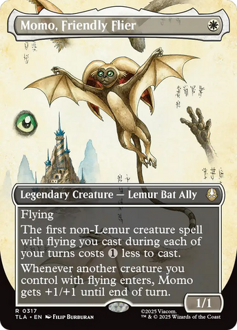 Momo, Friendly Flier (Borderless) [Avatar: The Last Airbender]
