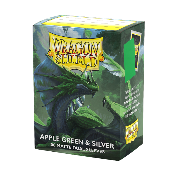 Dragon Shield | Applegreen & Silver | Matte Dual Sleeves Standard