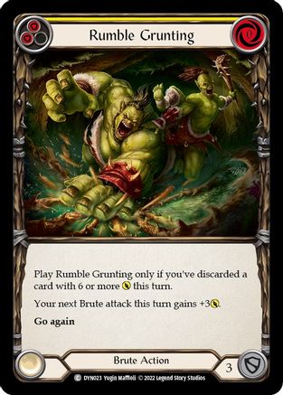 Rumble Grunting (Yellow) [DYN023] (Dynasty)  Rainbow Foil