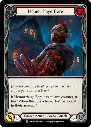 Hemorrhage Bore (Red) [DYN162] (Dynasty)  Rainbow Foil