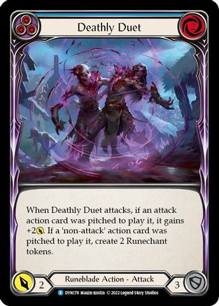 Deathly Duet (Blue) [DYN178] (Dynasty)  Rainbow Foil