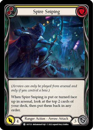 Spire Sniping (Yellow) [OUT131] (Outsiders)  Rainbow Foil