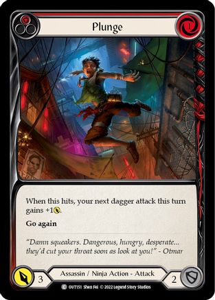 Plunge (Red) [OUT151] (Outsiders)  Rainbow Foil