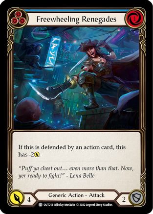 Freewheeling Renegades (Blue) [OUT212] (Outsiders)  Rainbow Foil