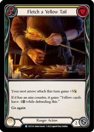 Fletch a Yellow Tail (Yellow) [OUT110] (Outsiders)  Rainbow Foil