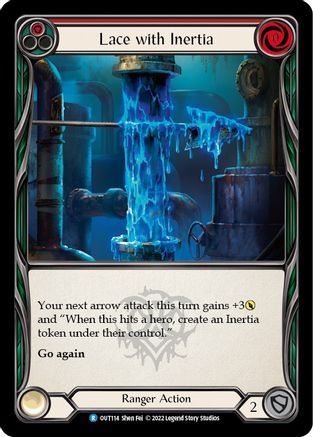 Lace with Inertia (Red) [OUT114] (Outsiders)  Rainbow Foil