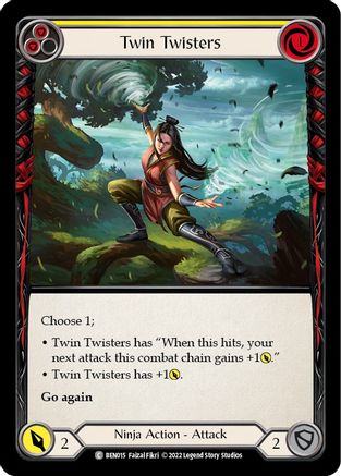 Twin Twisters (Yellow) [BEN015] (Outsiders Benji Blitz Deck)