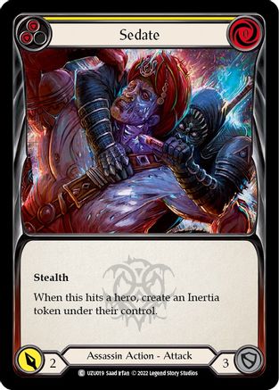 Sedate (Yellow) [UZU019] (Outsiders Uzuri Blitz Deck)
